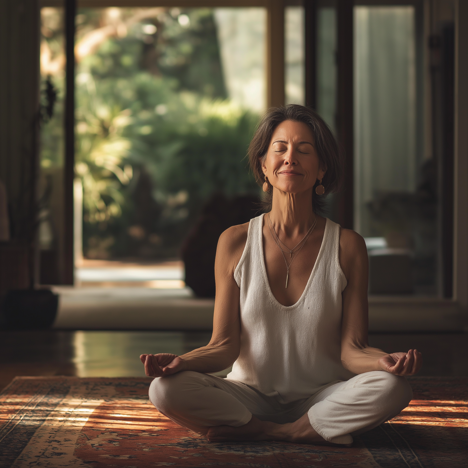 woman meditating