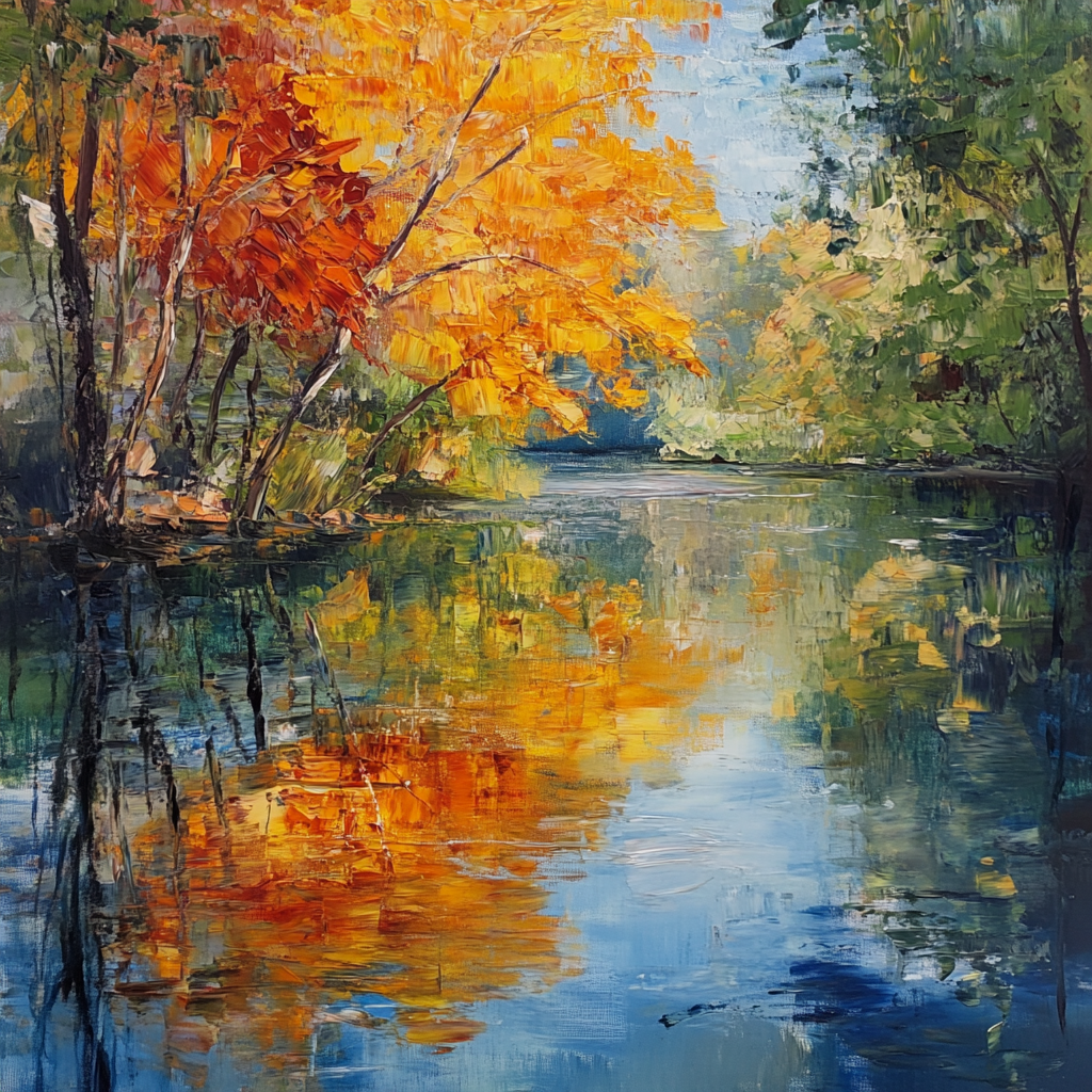 oil painting of autumn